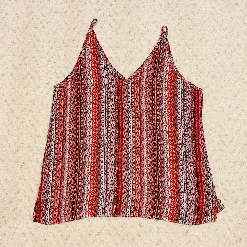 Paper Crane Stitch Fix Boho Cami Tank Top Size Small Earth Tone Tribal Festival - Picture 3 of 7